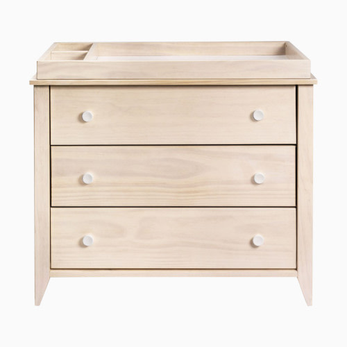 babyletto Sprout 3-Drawer Changer Dresser - Washed Natural/White