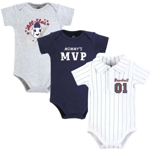 Hudson Baby Infant Boy Cotton Bodysuits, All Star Polo