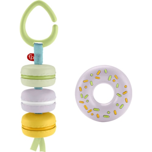 Fisher-Price Eat Dessert First Gift Set 2 Pretend Food Rattle Toys for Infants 3+ Months