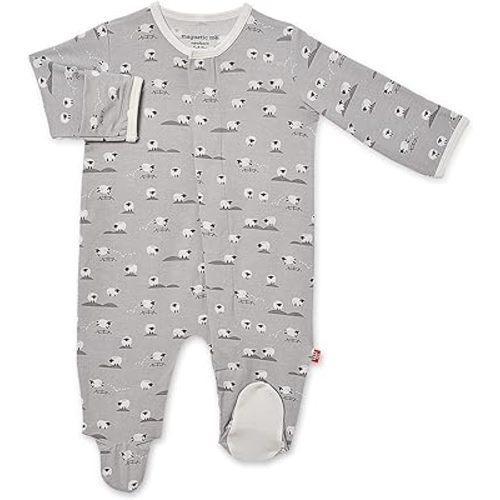 Magnetic Me Footie Pajamas Soft Modal Baby Sleepwear with Quick Magnetic Fastener | Boys and Girls Sleeper Preemie-24 Months