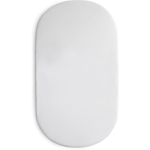 mushie Stretchy & Soft Bassinet Crib Sheet | Fitted 16" x 30" (White)