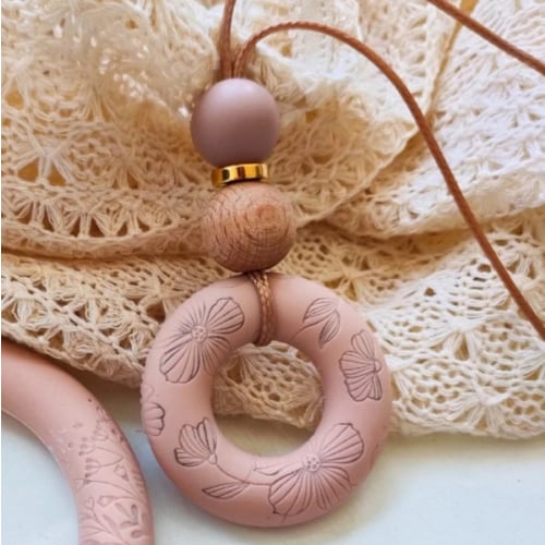 Personalized Breastfeeding Necklace With Floral Design Baby - Etsy