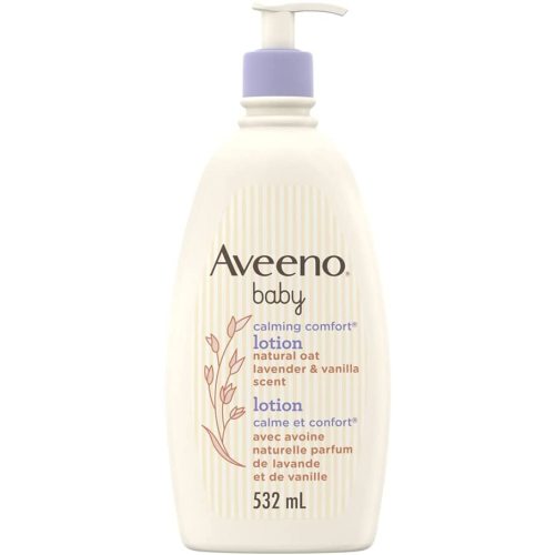 Aveeno Baby Calming Comfort Baby Lotion, Lavender and Vanilla Scents, Hypoallergenic and Paraben Free Moisturizer, 532 mL, White - 532 ml (Pack of 1)