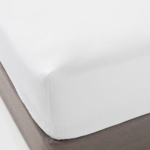 California King 400 Thread Count Performance Fitted Sheet Classic Gray - Threshold™: Sateen Cotton, 18" Deep Pocket