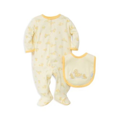 Unisex Little Ducks Footie & Bib Set - Baby