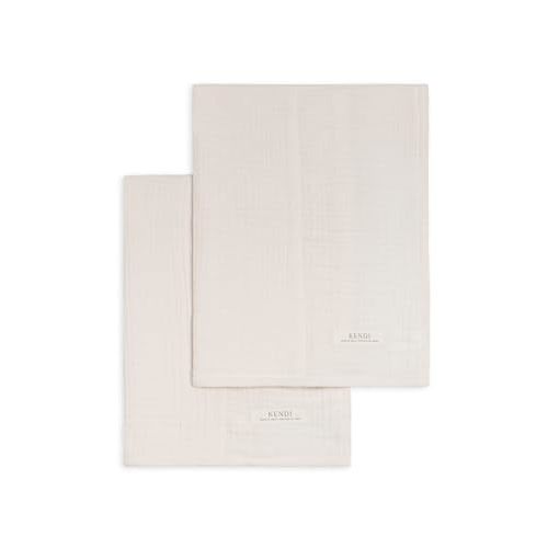 Colored Organics Baby 2 Pack Organic Cotton Burp Cloths Set - Coconut Muslin