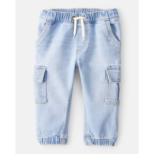 Baby Boy Mid-Rise Denim Cargo Joggers - Rain Wash - OshKosh | Carter's