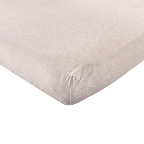 Hudson Baby Infant Cotton Fitted Crib Sheet, Oatmeal Heather, One Size