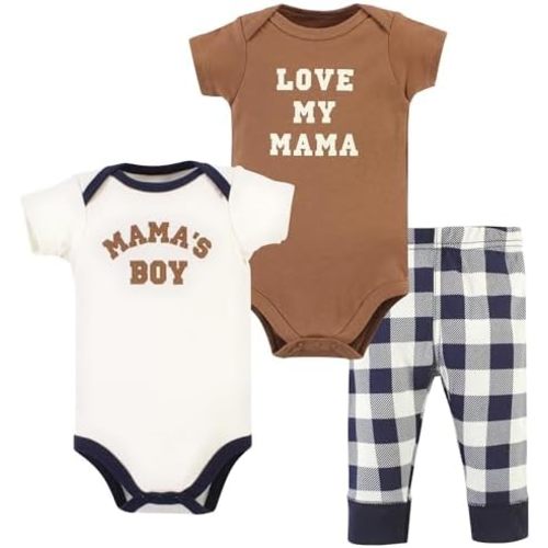 Hudson Baby Unisex Cotton Bodysuit and Pant Set