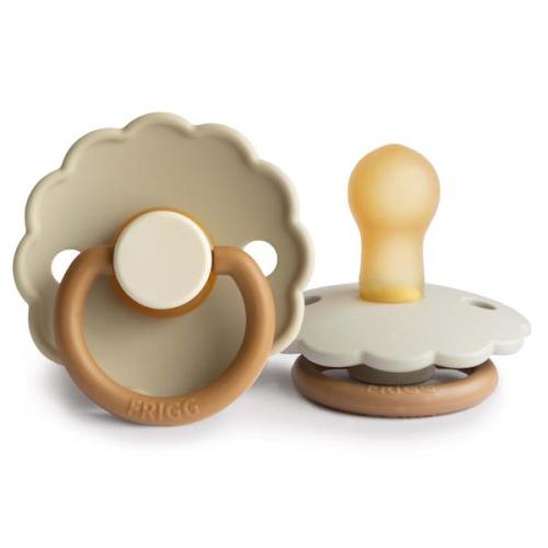 FRIGG Daisy Natural Rubber Baby Pacifier | Colorblock (Desert) – Mushie