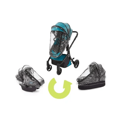 guzzie+Guss 3-in-1 Rain Cover, Fits Most Bassinets, Car Seats, and Pod Style Stroller Seats, Raincover Features Quick-Access Zipper Door and Side Ventilation