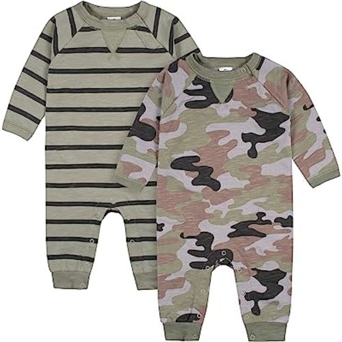 Gerber Baby-Boys 2-Pack Long Leg Romper