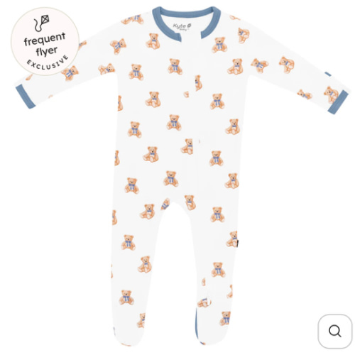 Zippered Footie in Teddy Bear