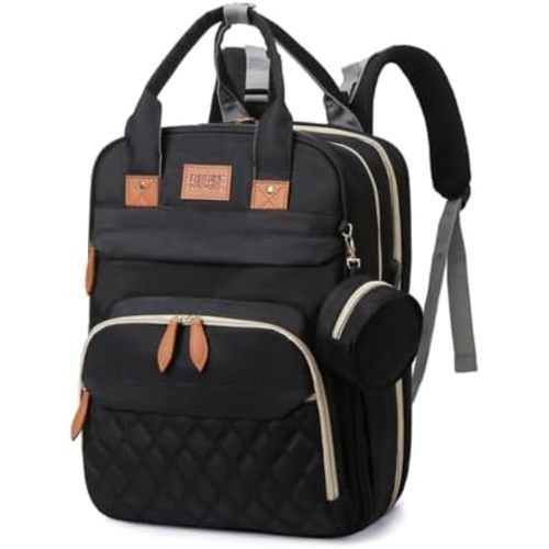 Diaper Bag Backpack, Multifunction Travel Diaper Bags, Mommy Bag, Waterproof, Large Capacity, Stylish and Durable (Backpack-III), Gray