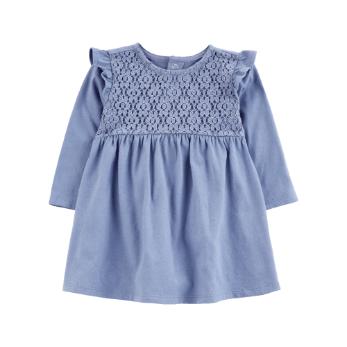Baby Eyelet Chambray Dress - Carter's | Carter's
