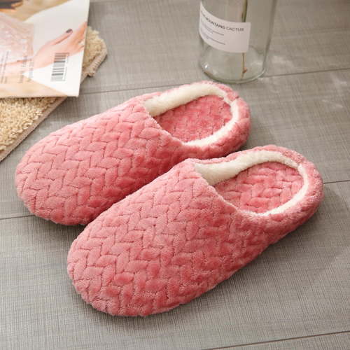 Oalirro Warm Knit House Slippers for Women Comfy Fleece Lined Winter Slippers with Memory Foam and Indoor Outdoor Soles