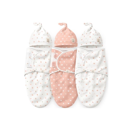 3-Pack Soothe Swaddle Wraps with Knot Hats