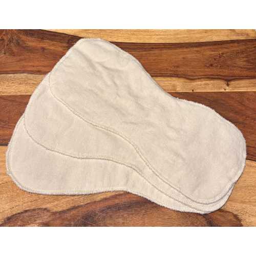 Contoured Hemp inserts (5" x 12") for cloth diapers / Hemp boosters / Pocket diaper insert / 2-ply Hemp + Organic Cotton re-useable