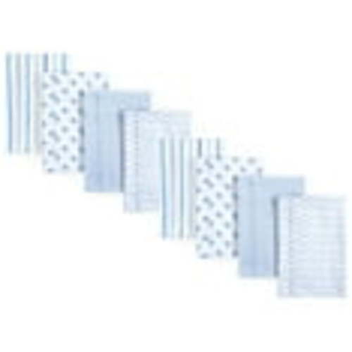 Hudson Baby Cotton Poly Flannel Burp Cloths Multipack, Boy Modern 8-Pack, One Size