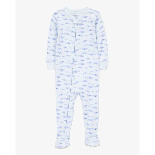 Baby Boy 1-Piece Shark Print 100% Snug Fit Cotton Footie Pajamas - Blue - Carter's | Carter's