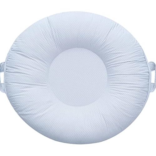 Pello Multi-use Luxe Baby, Floor Cushion/Play Mat/Lounger (Serenity/Gray)