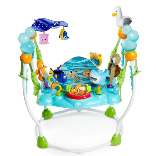 Bright Starts Disney Baby Finding Nemo Sea of Activities Baby Activity Center Jumper with Interactive Toys, Lights, Songs & Sounds, 6-12 Months (Blue)