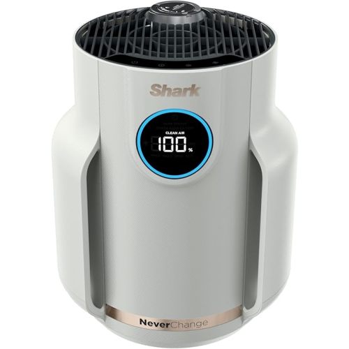 Shark NeverChange Air Purifier Compact Pro, Long-Lasting HEPA-Exceeding Filtration, For Pet Dander, Dust, Smoke, Allergens, Up to 250 sq. ft., Odor Neutralizer, Bedroom, Nursery, Dorm, HP072 (2025)