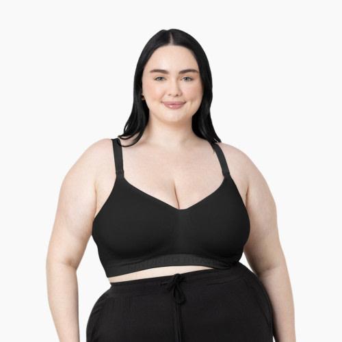 Kindred Bravely Signature Sublime Contour Maternity & Nursing Plunge Bra - Black, X-Large Busty