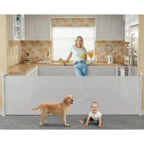 Babybond Retractable Baby Gate For Stair And Doorway,good For Dog And Pet, 33" Tall, Extends Up To 118" Wide,hardware Mounting Kit