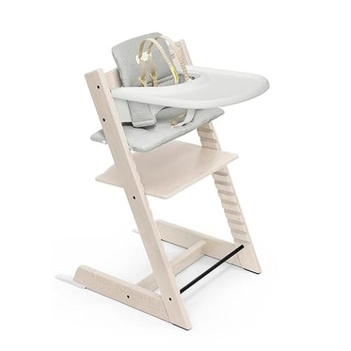 Stokke Tripp Trapp High Chair Complete² - Whitewash/Nordic Grey Cushion/White Tray