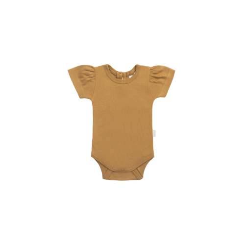 Organic Cotton Cap Sleeve Bodysuit - Golden