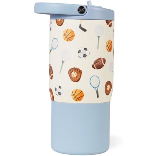 HydroJug Kids 14 oz Sport Water Bottle – Stainless Steel, Insulated, 100% Leakproof, With Carry Handle, BPA-Free – Kid-Friendly Design – Durable & Dishwasher Safe, Sports