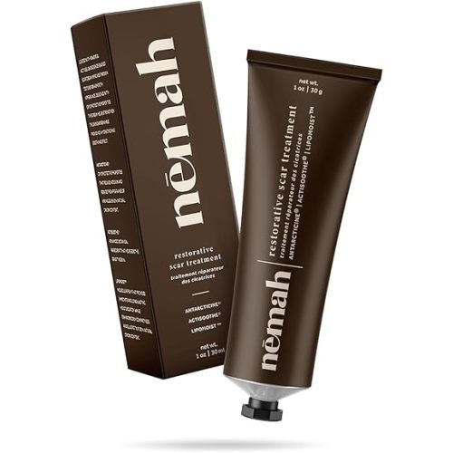 Nemah Restorative Scar Treatment, C Section Recovery, Scar Cream for Surgical Scars, Ideal to Reduce the C Section and Acne Marks, Dermatologist Approved, Antioxidant Rich, Vegan Formula, 1 oz