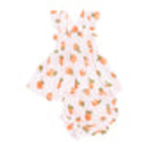 Ruffle Strap Smocked Top & Bloomer, Watercolor Peaches – SpearmintLOVE