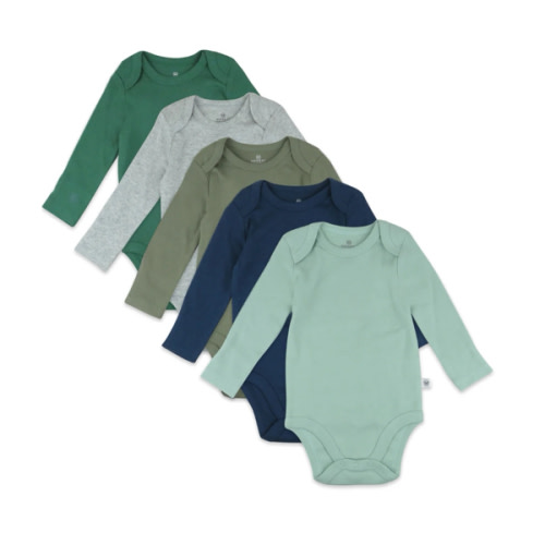 5-Pack Organic Cotton Long Sleeve Bodysuits | Honest Baby Clothing