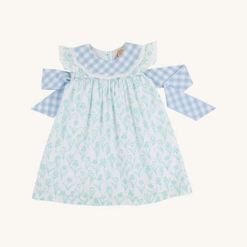 Franny Frock - Franklin Flowers with Barrington Blue Check