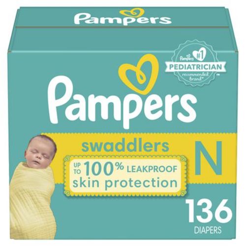 Pampers Swaddlers Diapers, Super Econo Pack, Size 1-8, 58-160CT