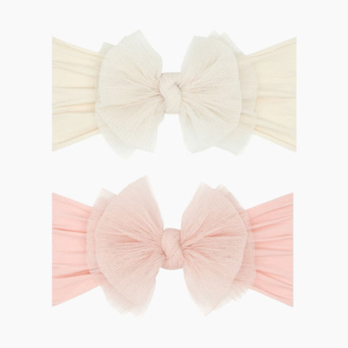 Baby Bling Box Tulle Fab (2 Pack) - Pleated Oat/Pleated Rose Quartz