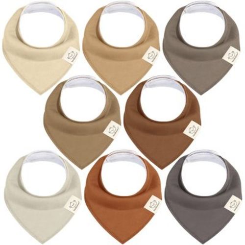 8pk Organic Baby Bandana Bibs, Baby Drool Bibs for Baby Boy, Girl, Baby Bibs for Infant, Newborn