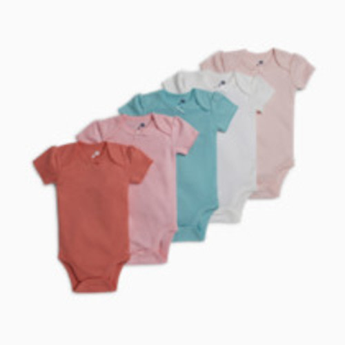 Small Story Short Sleeve Bodysuit Solid (5 Pack) - Pink Hues, 3-6 M