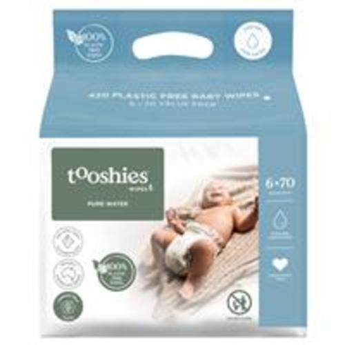 Buy Tooshies Eco Wipes Pure Water 6 x 70 Pack Online at Chemist Warehouse®