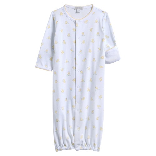 Hatchlings Print Convertible Pima Cotton Gown, Newborn