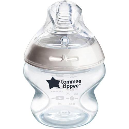 Tommee Tippee Baby Bottles, Natural Start Anti-Colic Baby Bottle with Slow Flow Breast-Like Nipple, 5oz, 0m+, Self-Sterilizing, Baby Feeding Essentials, Pack of 1