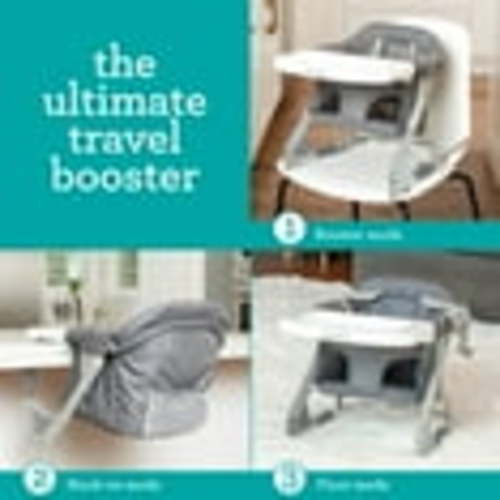 Infantino Ultimate Travel Booster Seat for Babies and Toddlers 4-36 Months, Gray