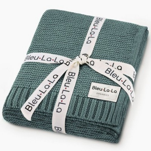 Bleu La La 100% Luxury Organic Cotton Baby Swaddle Blanket for Newborn and Infant Boys and Girls - Hunter Green