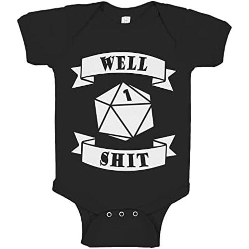 Baby Romper Well Shit DND Tabletop Dice Game 100% Cotton Infant Bodysuit