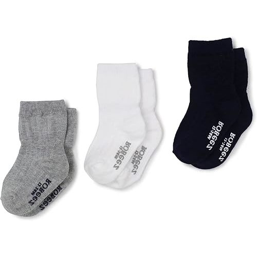 Robeez Baby Boys & Girls, Infant, Toddler Soft Cotton Non-Slip Socks/Kickproof Seamless Design (3 Pack)