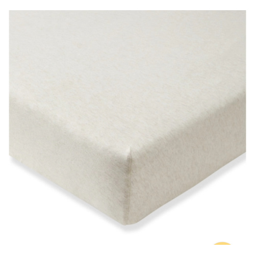 Solid Organic Cotton Fitted Crib Sheet Oatmeal