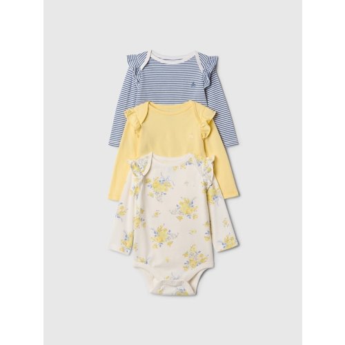 Baby First Favorites Organic Cotton Ruffle Bodysuit (3-Pack)