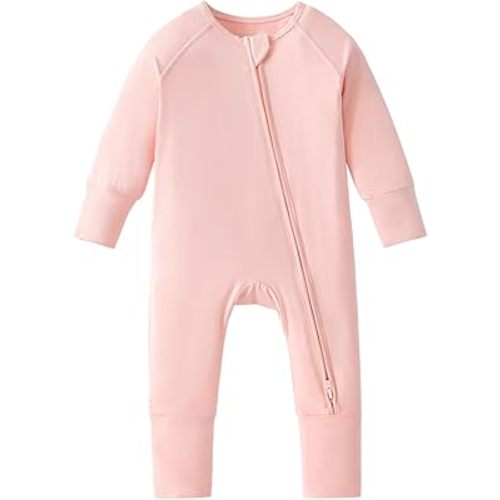 Viscose Made from Bamboo Baby Rompers 2-Way Silent Zipper Soft Gift Clothes Suitable for Sleep